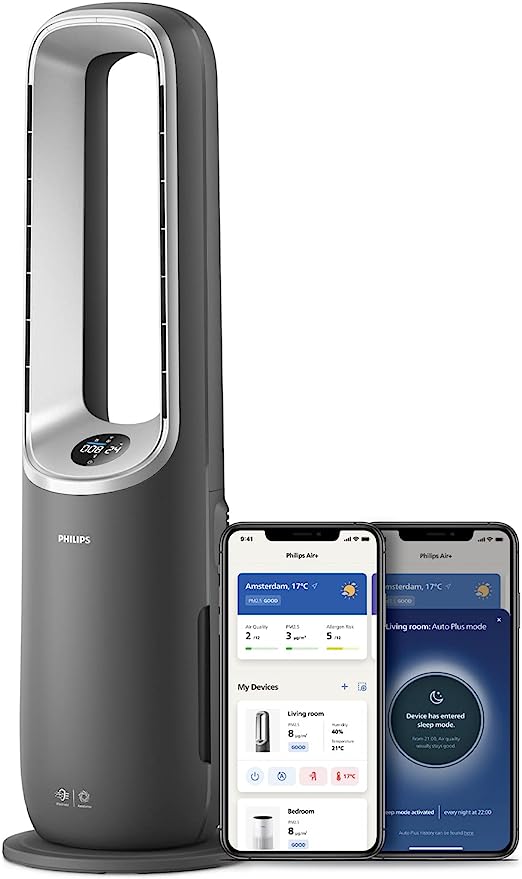 Philips Air Performer 8000 Series 3-in-1 luchtreiniger met verwarmings- en koelfunctie, AMF870/15, zwart